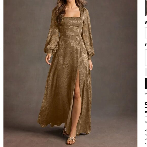 Azazie Atelier Savanah Mocha Maxi Dress - Picture 2 of 7